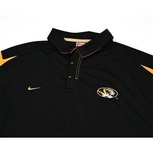 Vintage Missouri Tigers Polo Shirt Mens Nike Team XXL Fit Dry Embroidered Mizzou